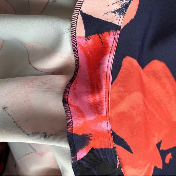 Vince Camuto Navy Floral Midi Dress - Picture 9 of 10